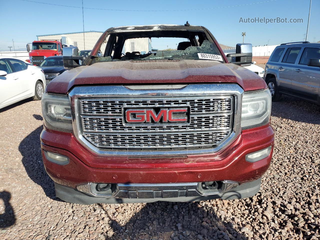 2016 Gmc Sierra K1500 Denali Red vin: 3GTU2PEJXGG245061