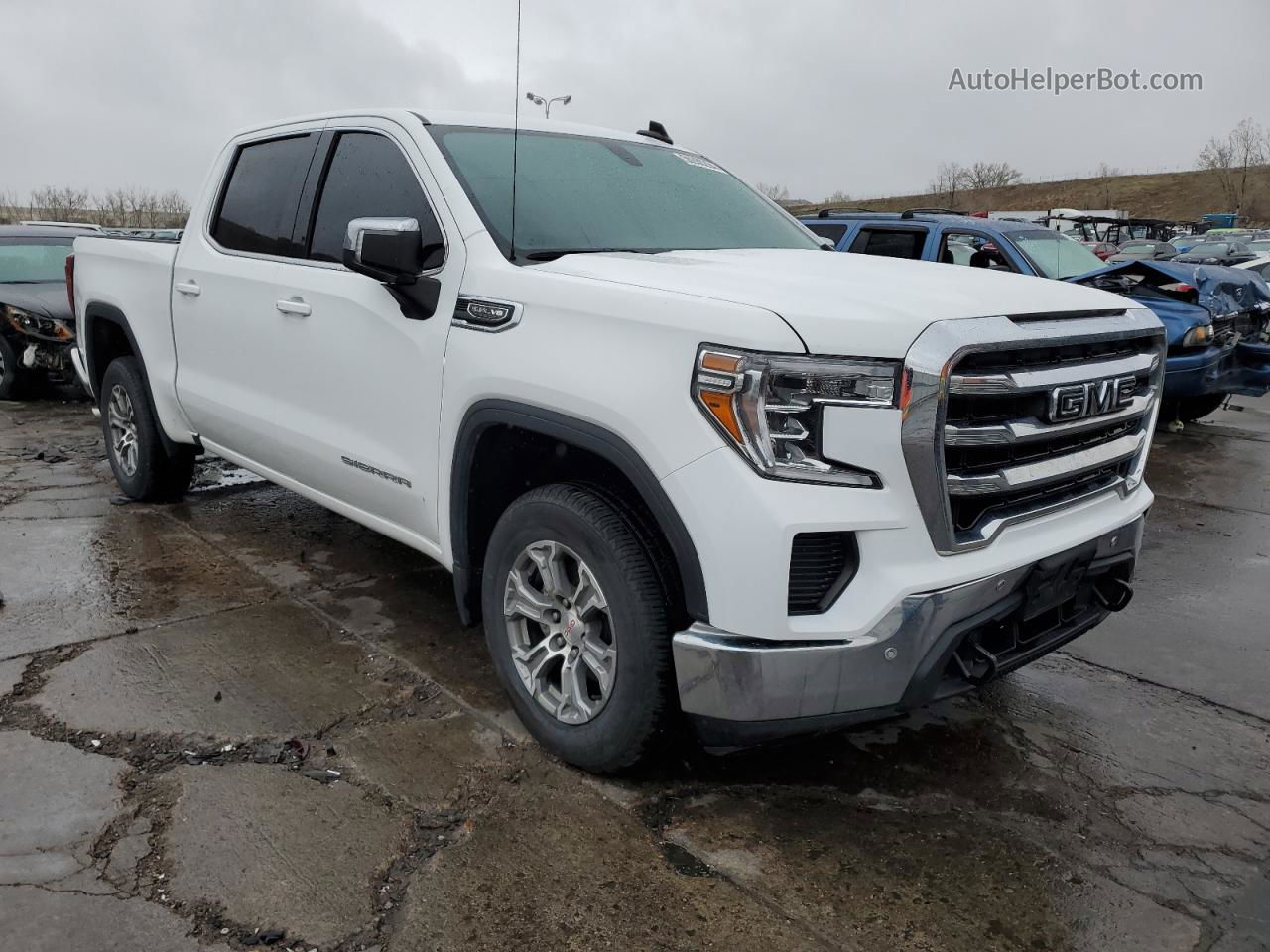 2020 Gmc Sierra K1500 Sle White vin: 3GTU9BED3LG344775