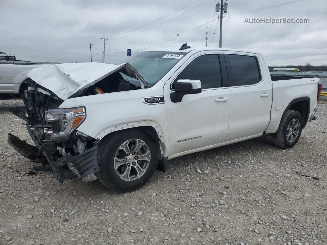 2020 Gmc Sierra K1500 Sle White vin: 3GTU9BED4LG317794