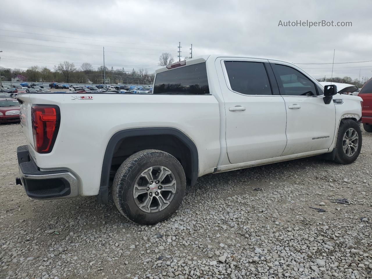 2020 Gmc Sierra K1500 Sle White vin: 3GTU9BED4LG317794