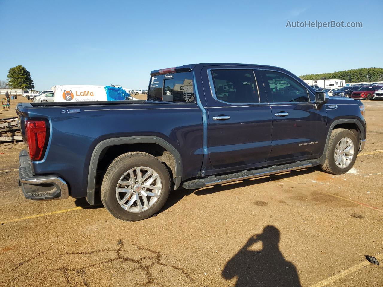 2020 Gmc Sierra K1500 Slt Blue vin: 3GTU9DED2LG139489