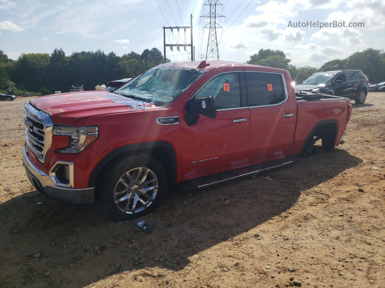 2020 Gmc Sierra K1500 Slt Red vin: 3GTU9DED2LG199756