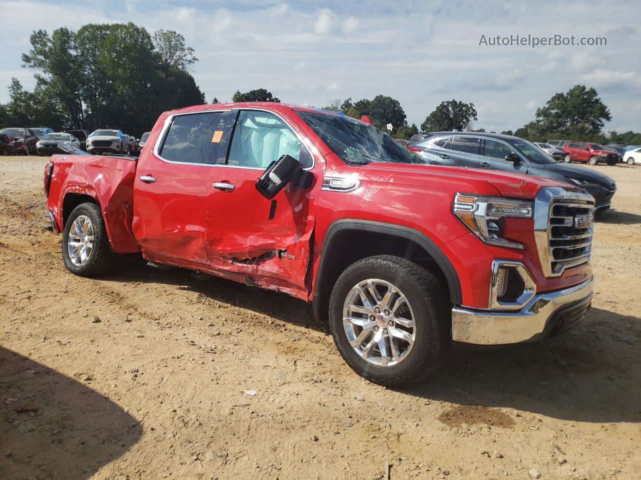 2020 Gmc Sierra K1500 Slt Red vin: 3GTU9DED2LG199756