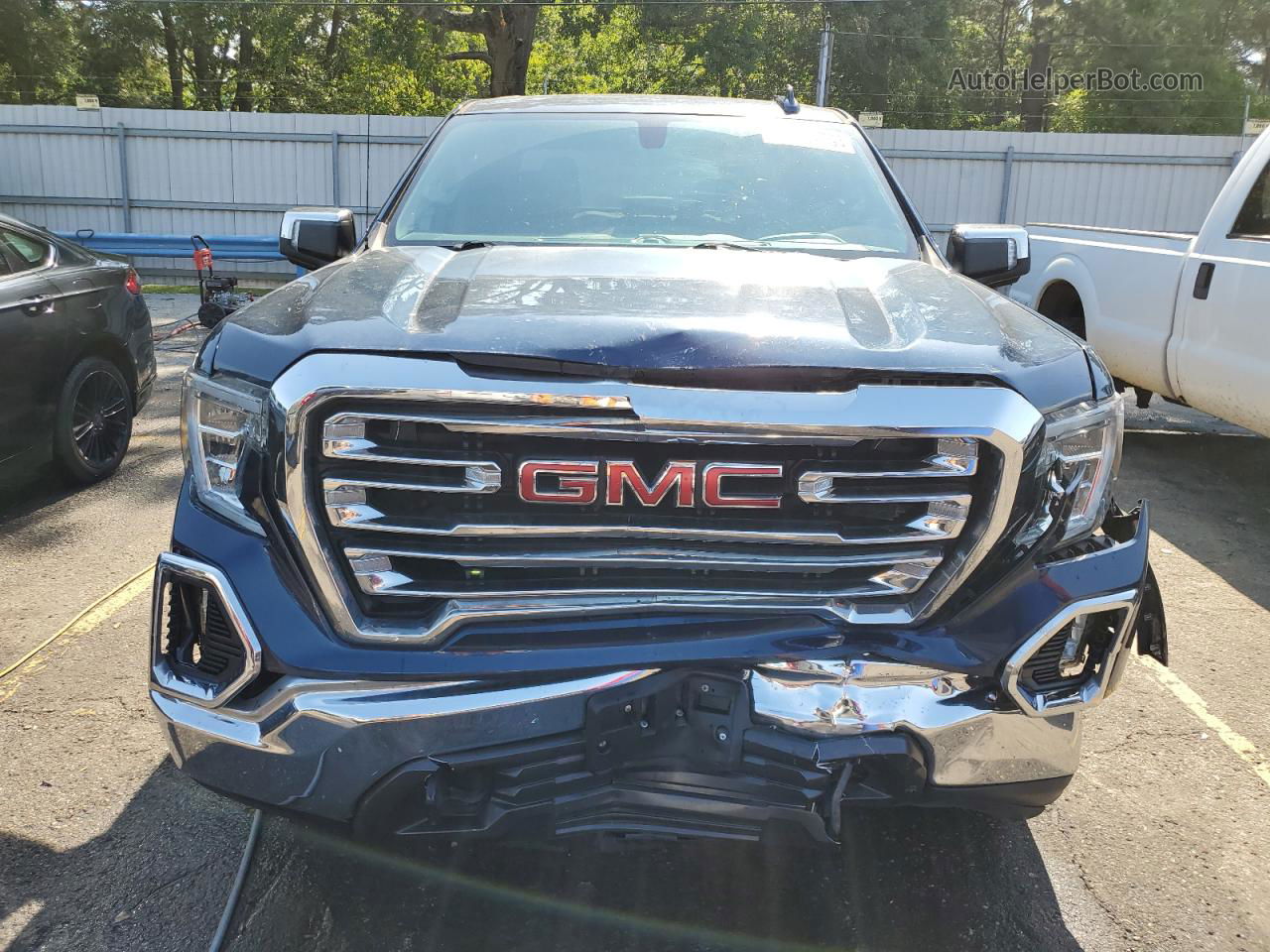 2020 Gmc Sierra K1500 Slt Blue vin: 3GTU9DEDXLG100407