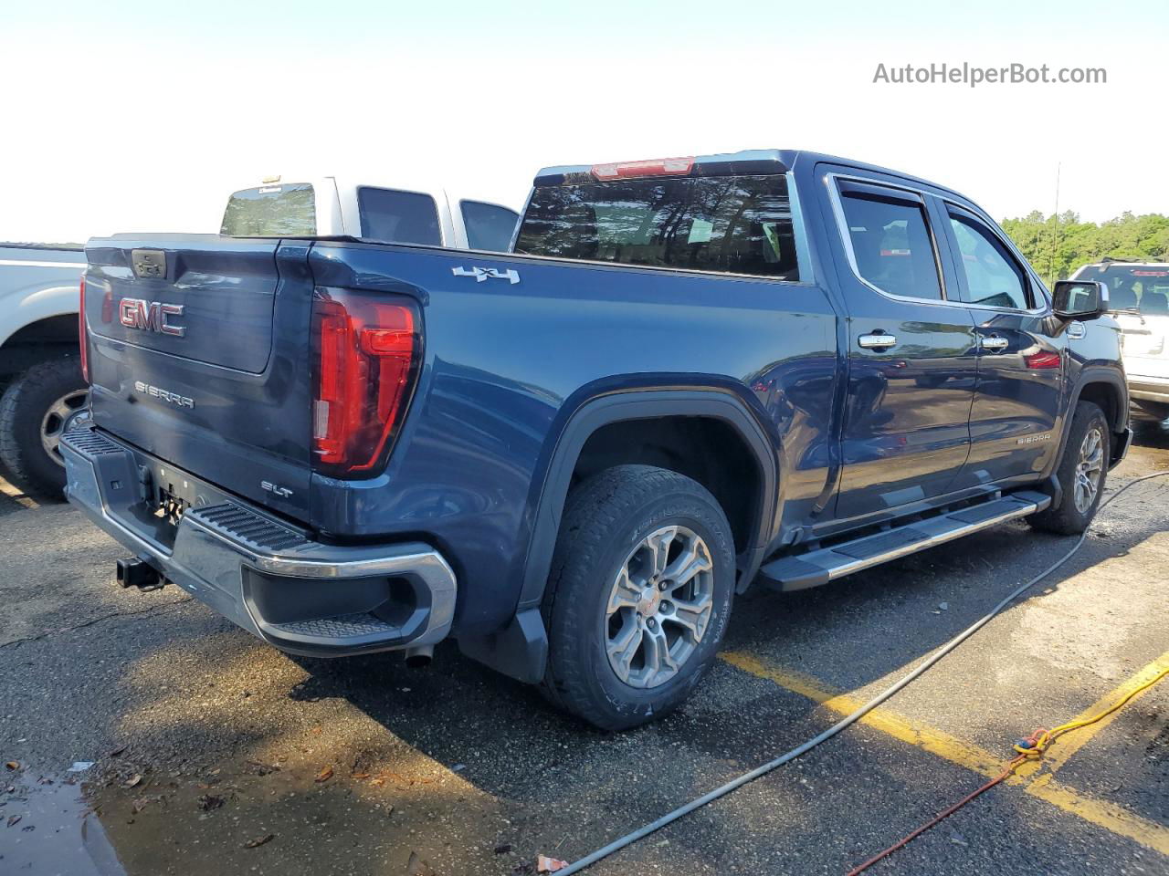 2020 Gmc Sierra K1500 Slt Blue vin: 3GTU9DEDXLG100407