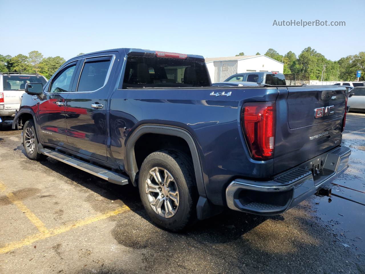 2020 Gmc Sierra K1500 Slt Blue vin: 3GTU9DEDXLG100407