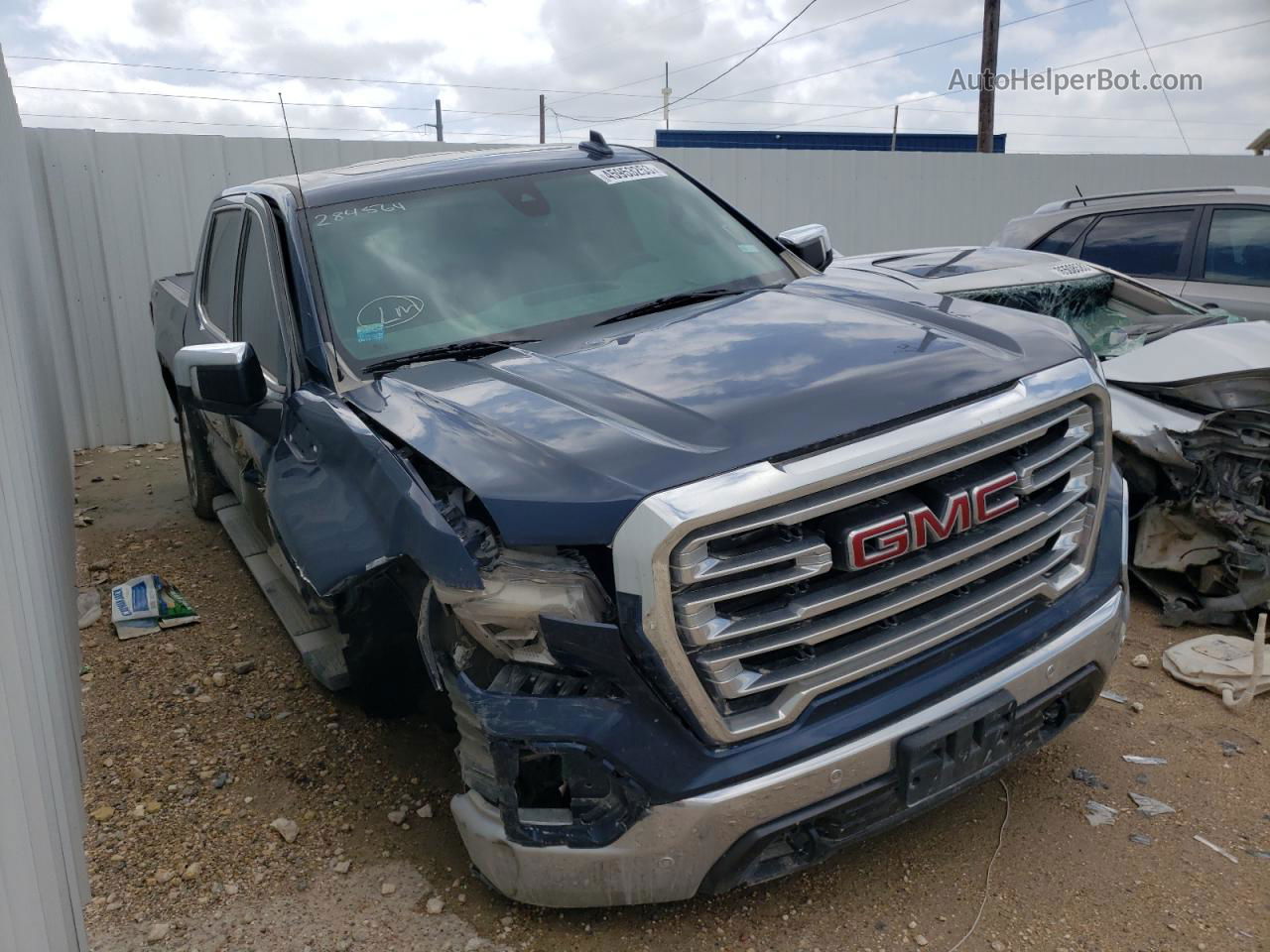 2020 Gmc Sierra K1500 Slt Blue vin: 3GTU9DEL3LG284564