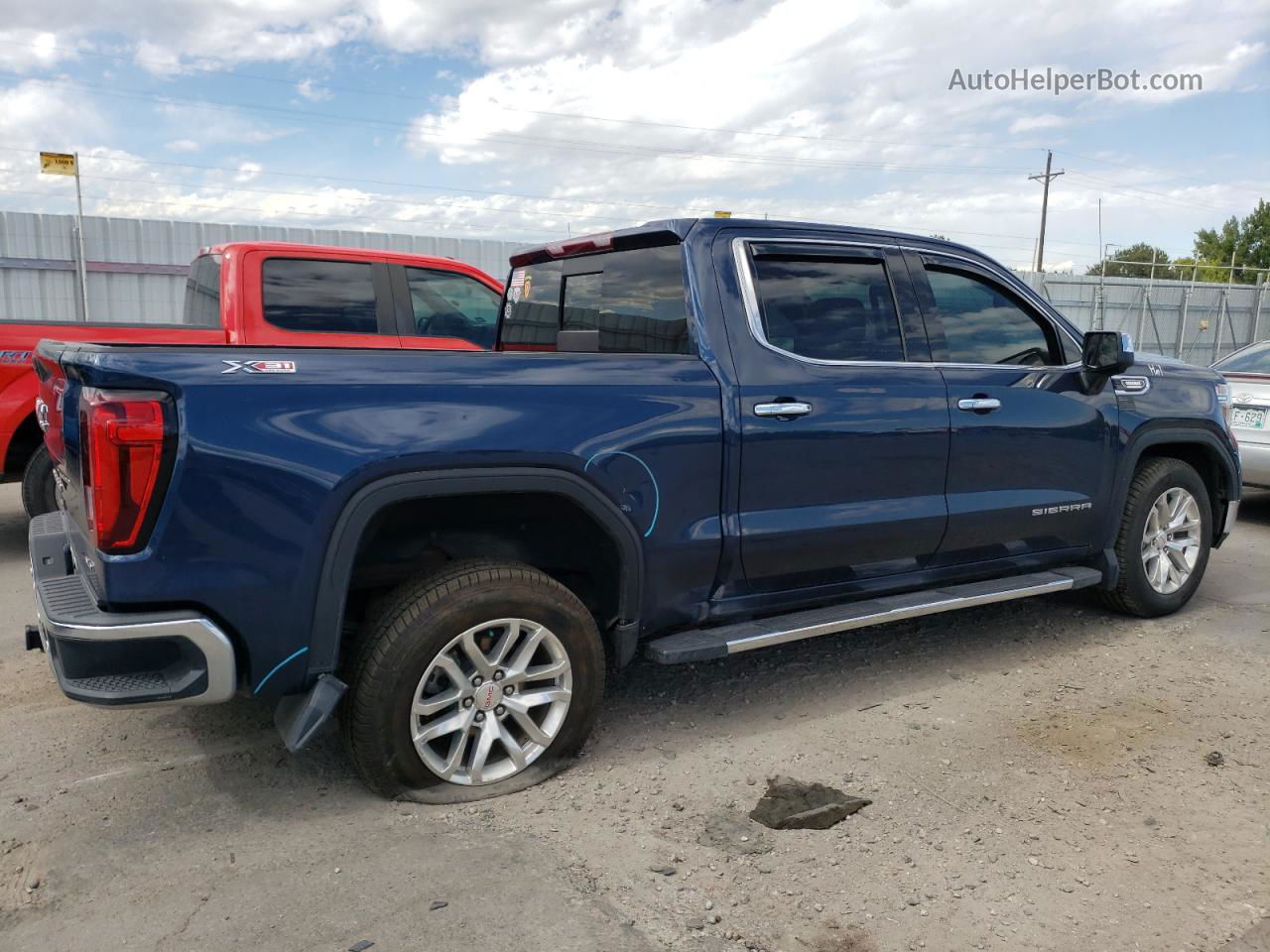 2020 Gmc Sierra K1500 Slt Blue vin: 3GTU9DET5LG199368