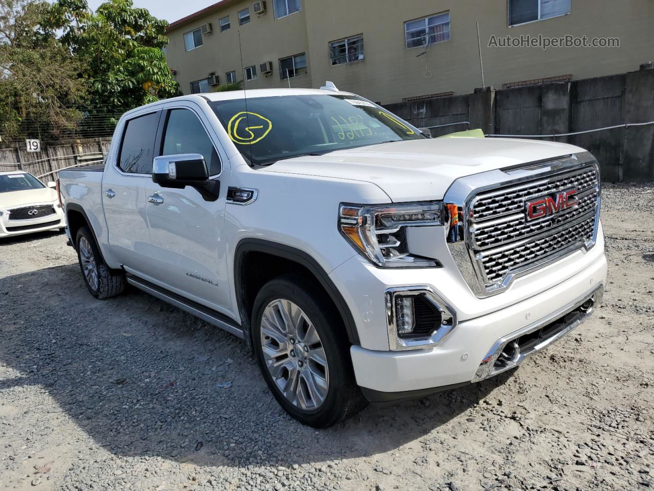 2020 Gmc Sierra K1500 Denali Белый vin: 3GTU9FET1LG436319