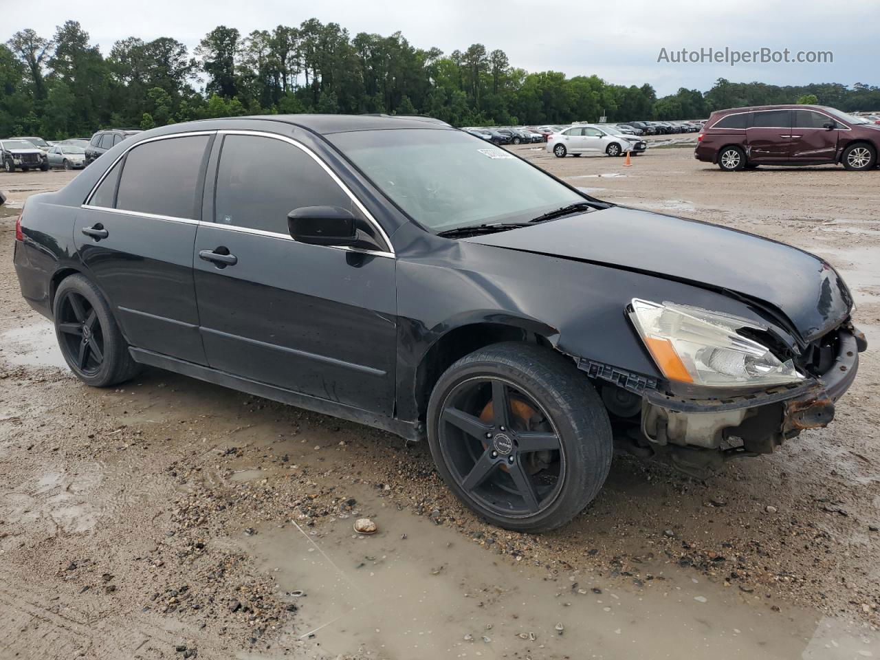 2007 Honda Accord Lx Black vin: 3HGCM56437G702555