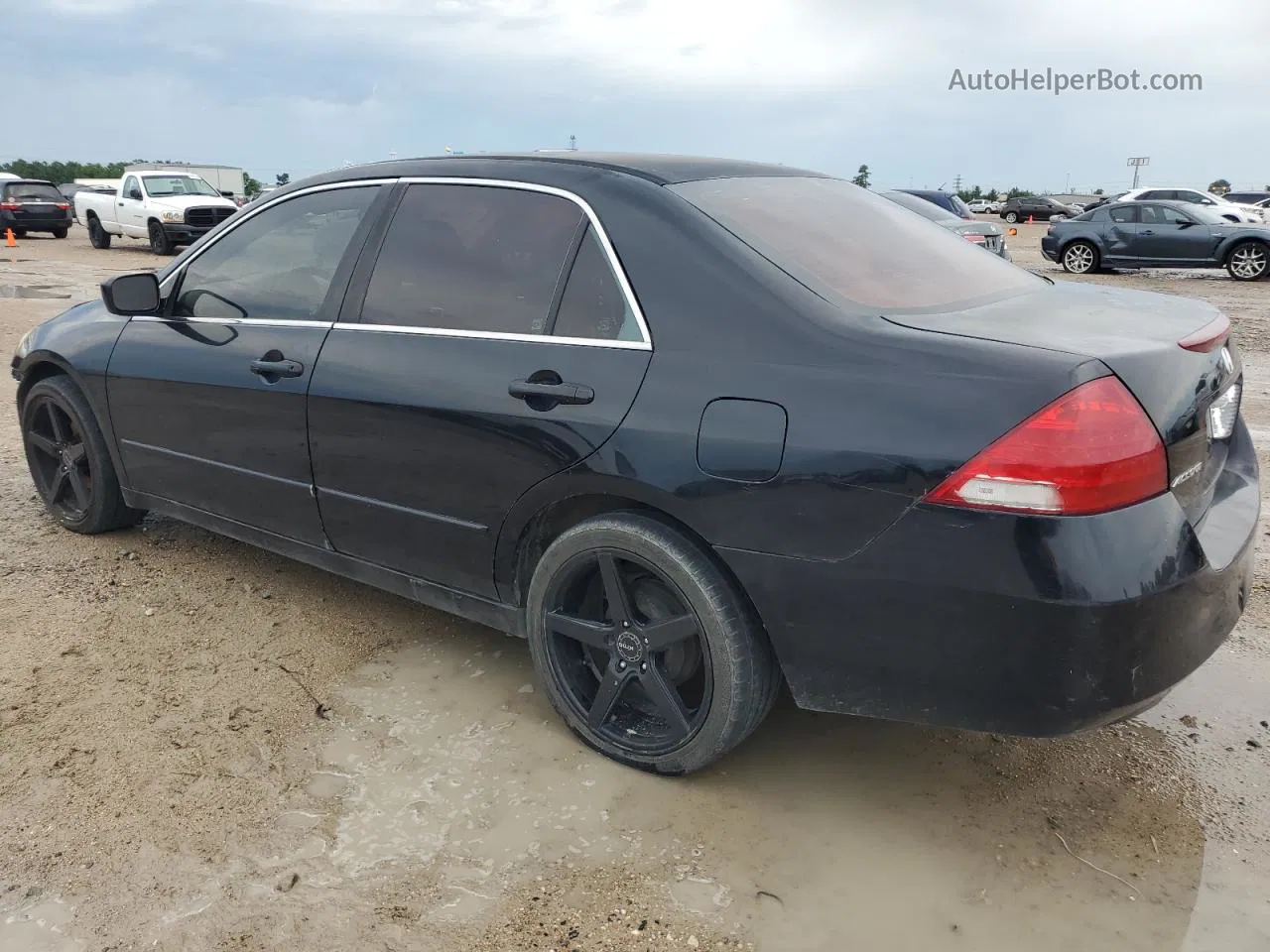 2007 Honda Accord Lx Black vin: 3HGCM56437G702555