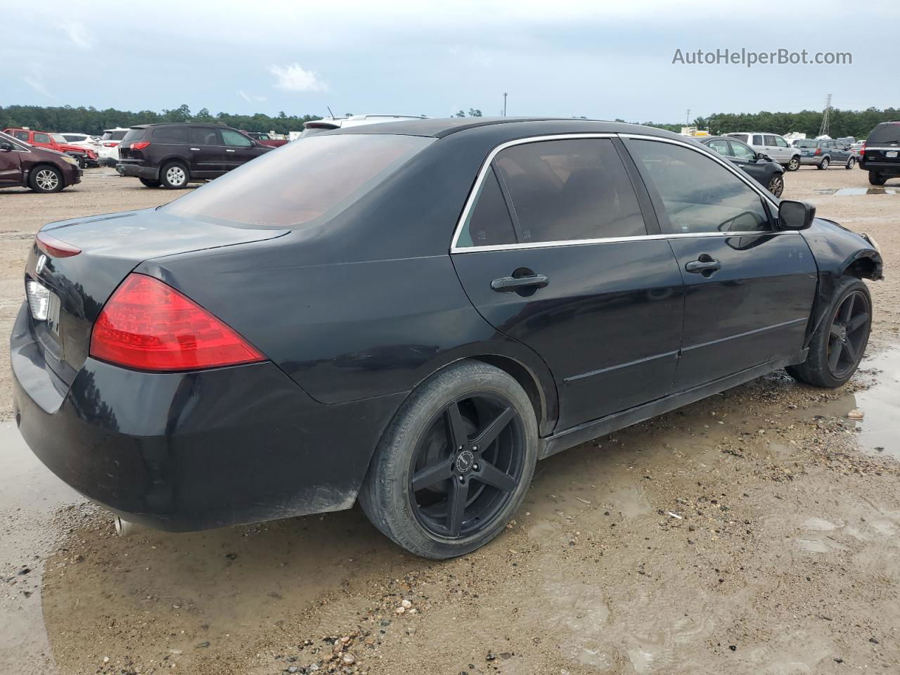 2007 Honda Accord Lx Black vin: 3HGCM56437G702555