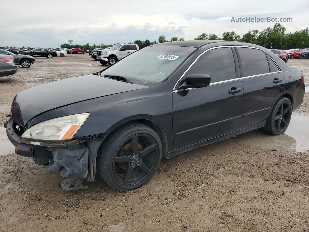 2007 Honda Accord Lx Black vin: 3HGCM56437G702555