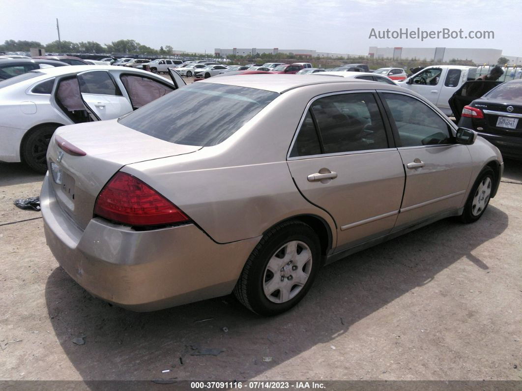 2007 Honda Accord Sdn Lx Шампань vin: 3HGCM56437G703303