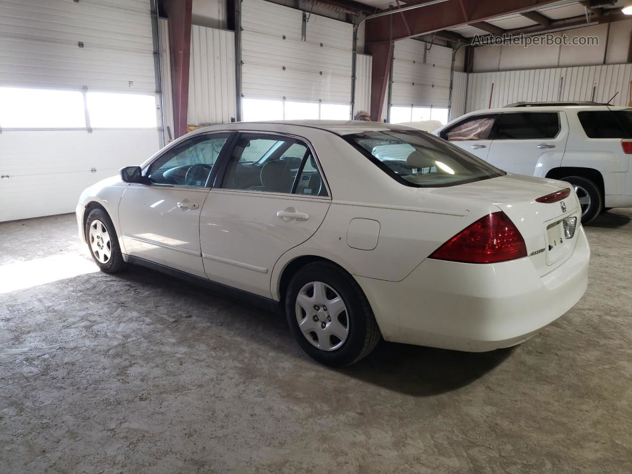 2007 Honda Accord Lx White vin: 3HGCM56437G710199