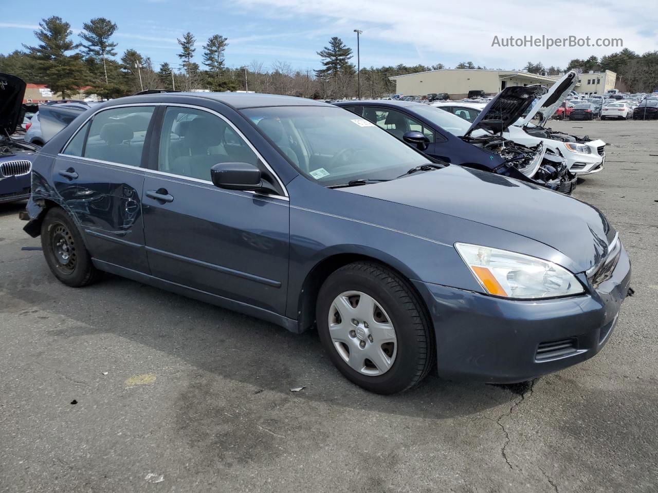 2007 Honda Accord Lx Gray vin: 3HGCM56447G709997