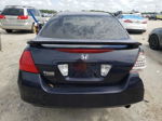 2007 Honda Accord Lx Синий vin: 3HGCM56447G710406