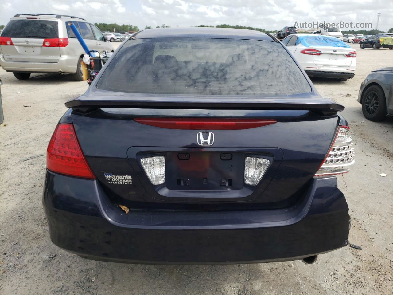 2007 Honda Accord Lx Синий vin: 3HGCM56447G710406