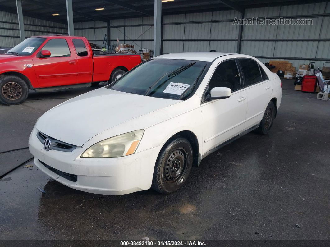 2005 Honda Accord 2.4 Lx White vin: 3HGCM56455G703705