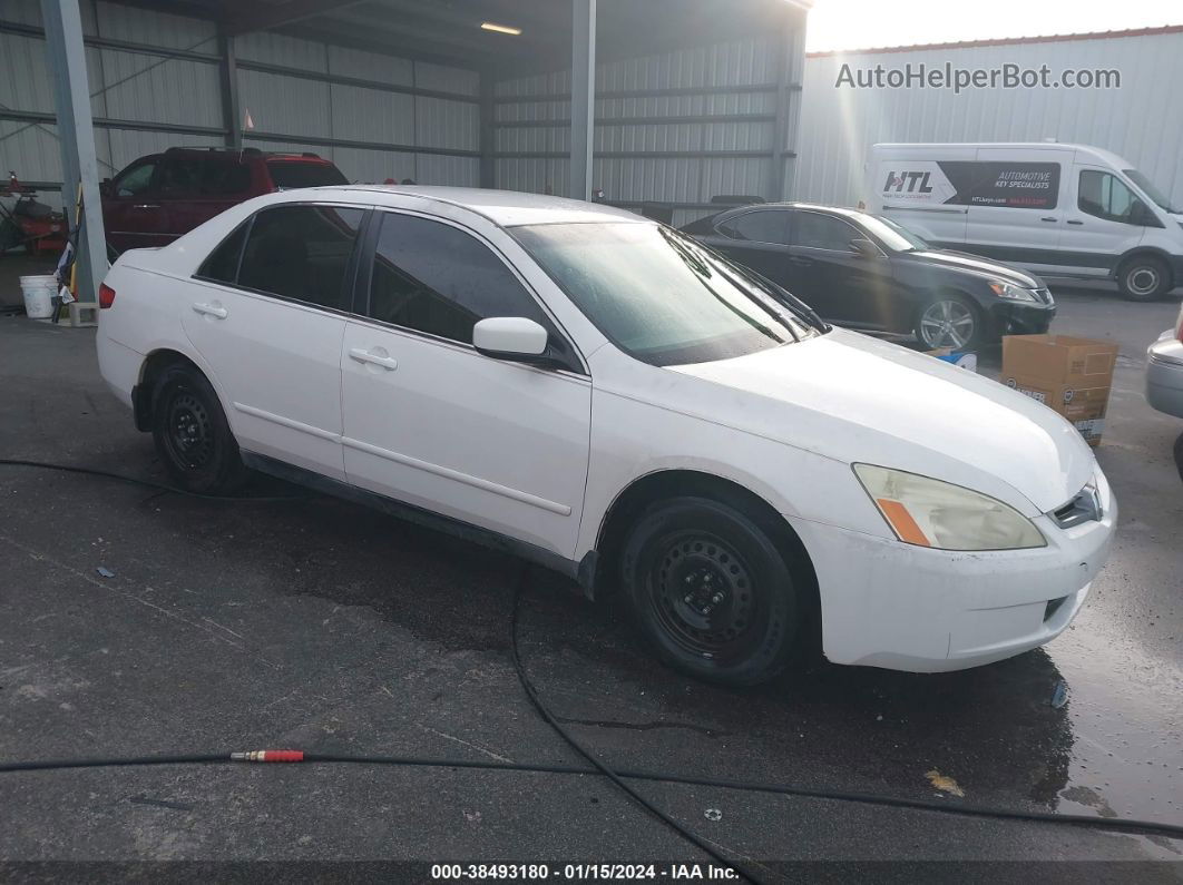 2005 Honda Accord 2.4 Lx White vin: 3HGCM56455G703705