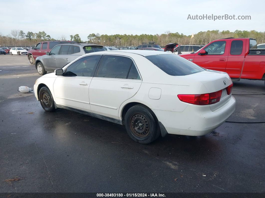 2005 Honda Accord 2.4 Lx White vin: 3HGCM56455G703705