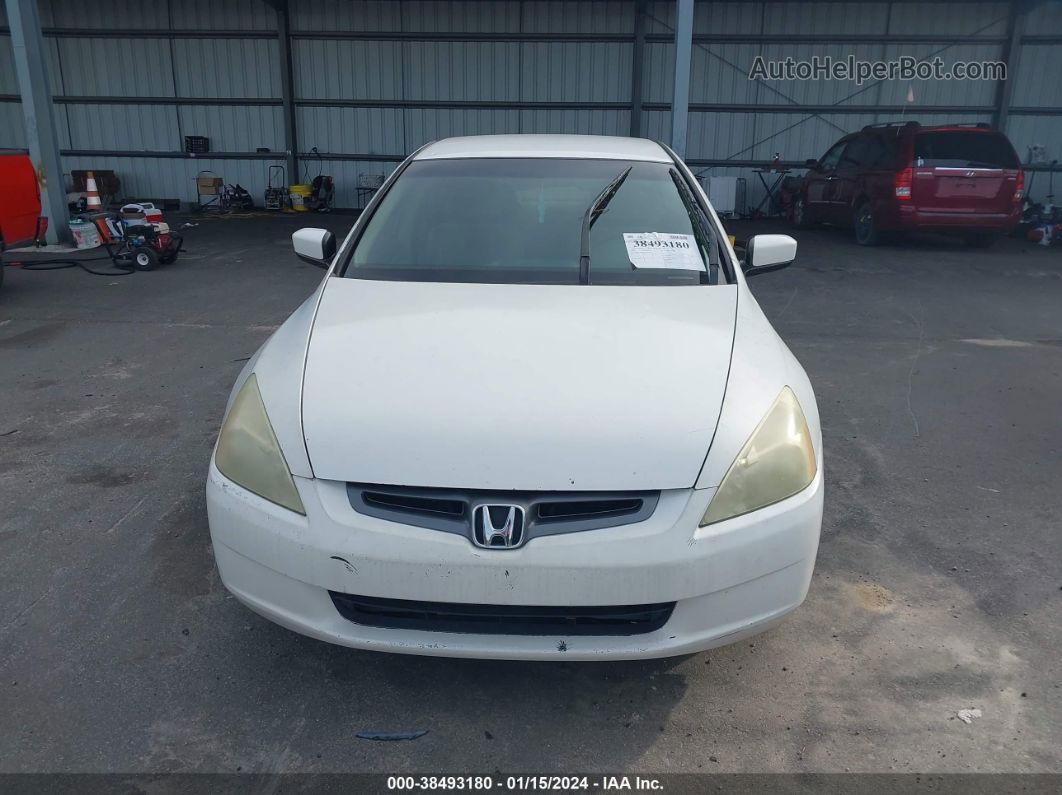 2005 Honda Accord 2.4 Lx White vin: 3HGCM56455G703705