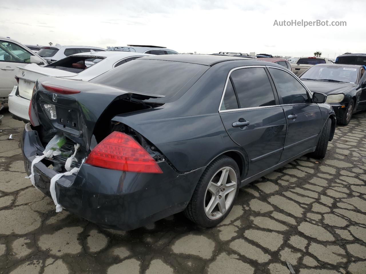 2007 Honda Accord Lx Серый vin: 3HGCM56457G707210