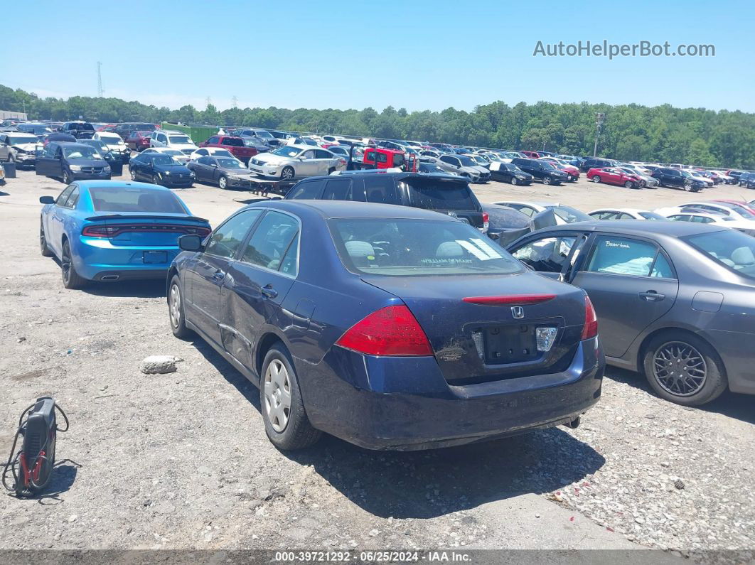 2007 Honda Accord 2.4 Lx Blue vin: 3HGCM56477G701635