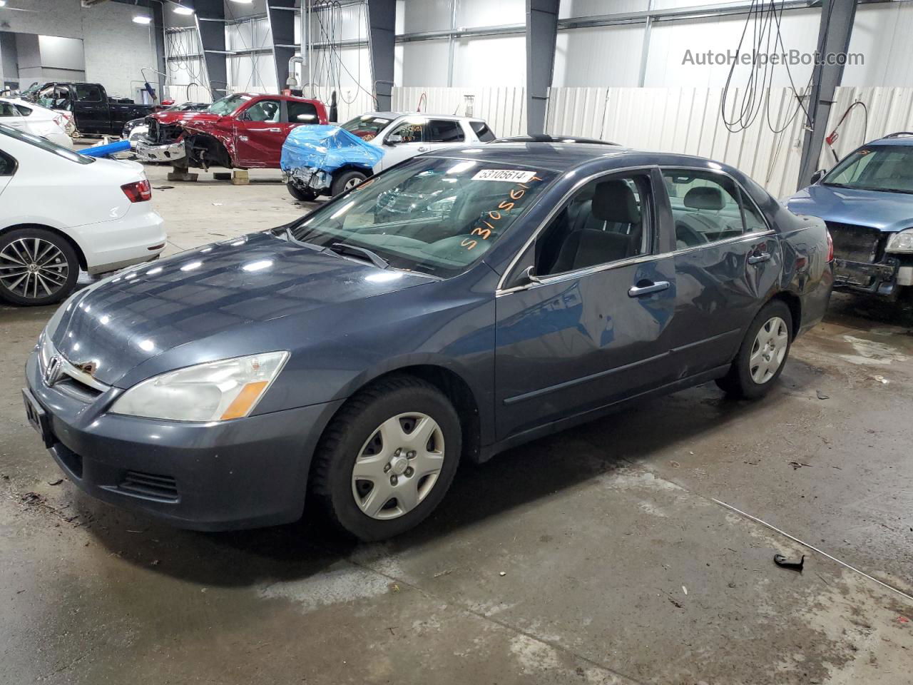 2007 Honda Accord Lx Blue vin: 3HGCM56497G709977