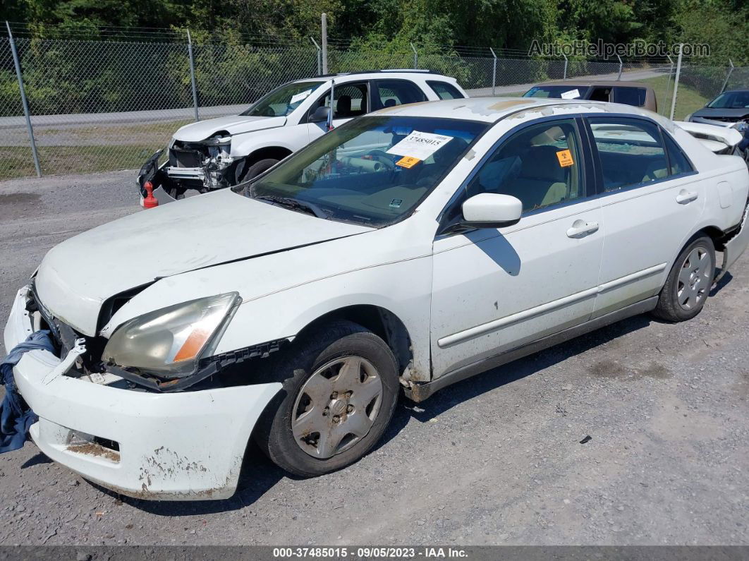 2007 Honda Accord Sdn Lx White vin: 3HGCM564X7G708174