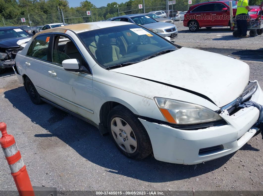 2007 Honda Accord Sdn Lx White vin: 3HGCM564X7G708174