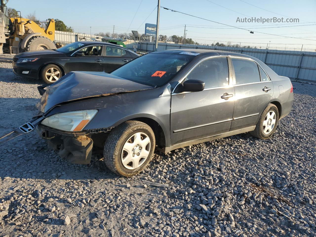 2007 Honda Accord Lx Gray vin: 3HGCM564X7G710619