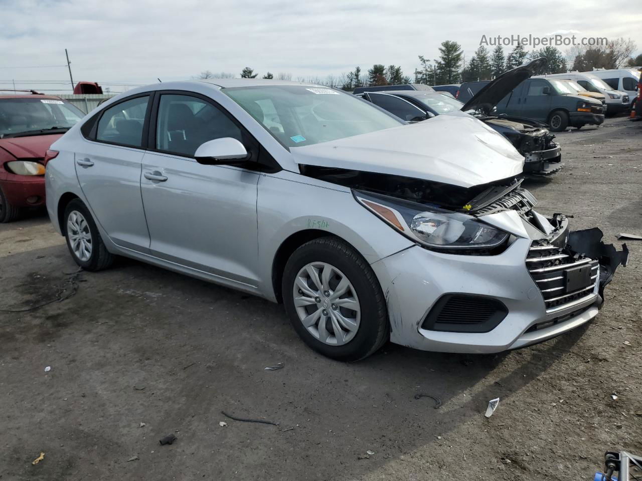 2021 Hyundai Accent Se Silver vin: 3KPC24A60ME132481