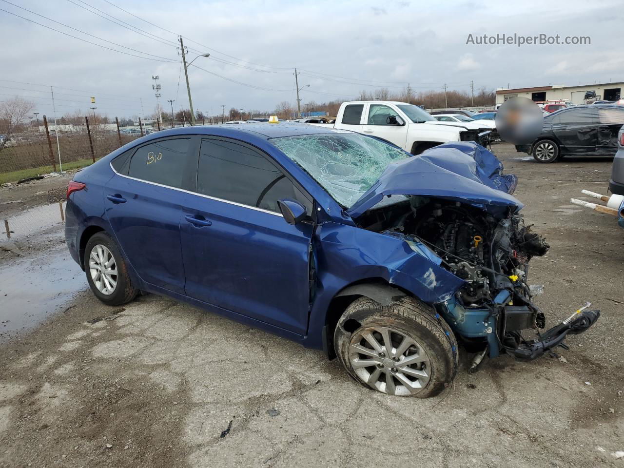 2021 Hyundai Accent Se Blue vin: 3KPC24A60ME138099