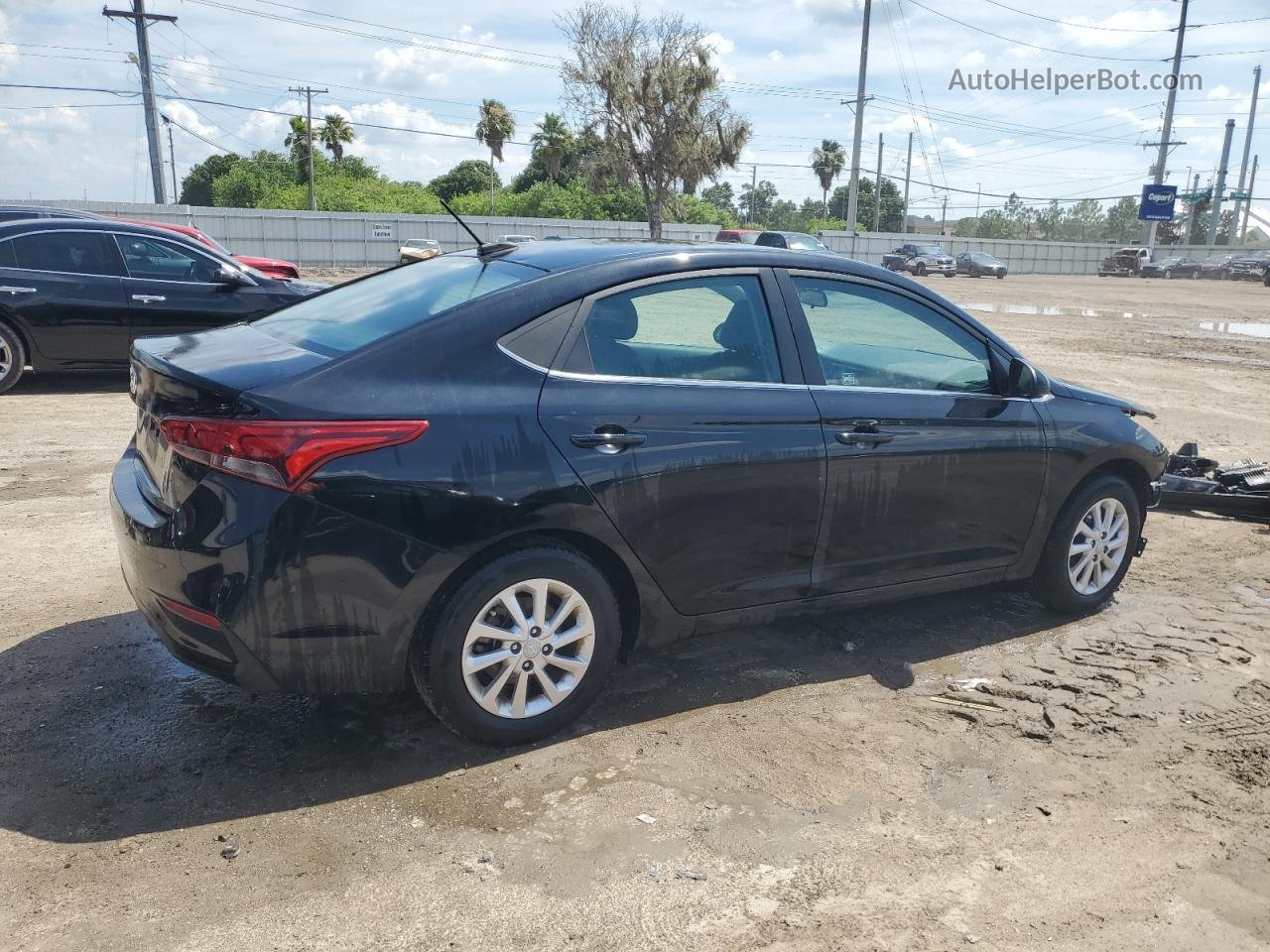 2021 Hyundai Accent Se Черный vin: 3KPC24A60ME146266