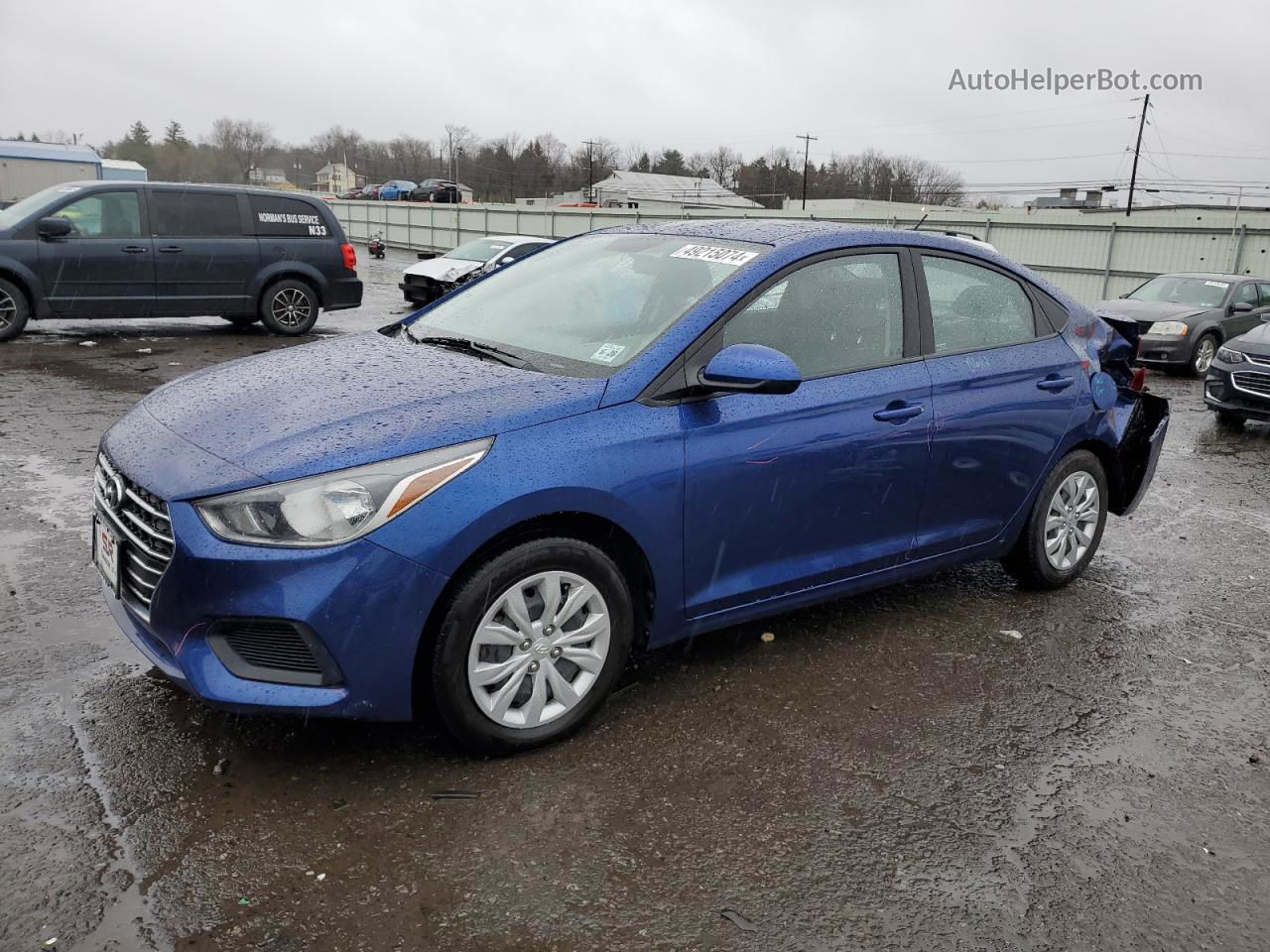 2021 Hyundai Accent Se Blue vin: 3KPC24A61ME129718