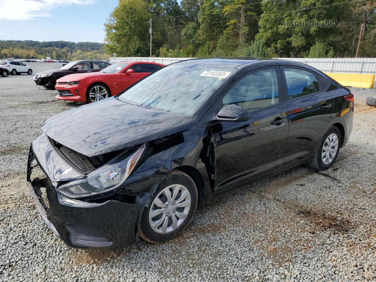 2021 Hyundai Accent Se Черный vin: 3KPC24A61ME134157