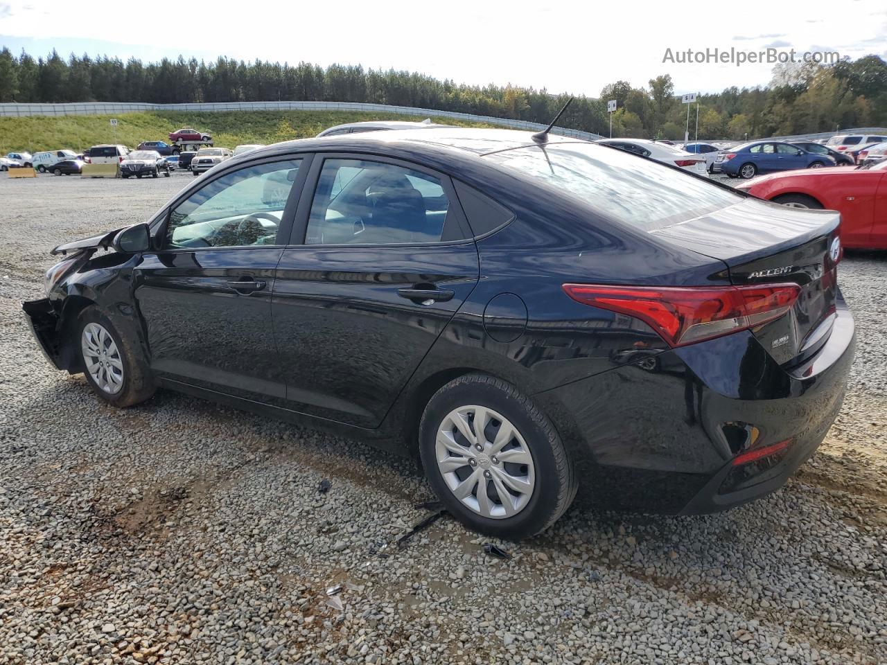 2021 Hyundai Accent Se Черный vin: 3KPC24A61ME134157