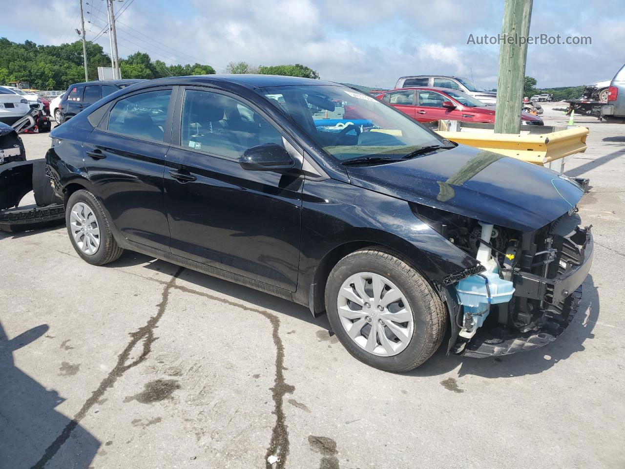 2021 Hyundai Accent Se Черный vin: 3KPC24A61ME150486