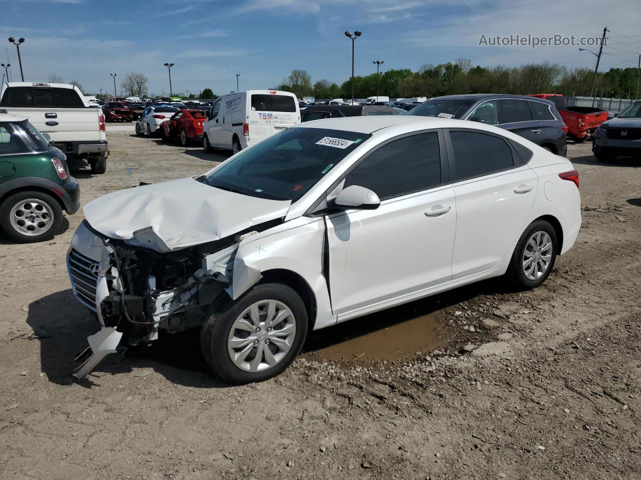 2021 Hyundai Accent Se White vin: 3KPC24A62ME132191