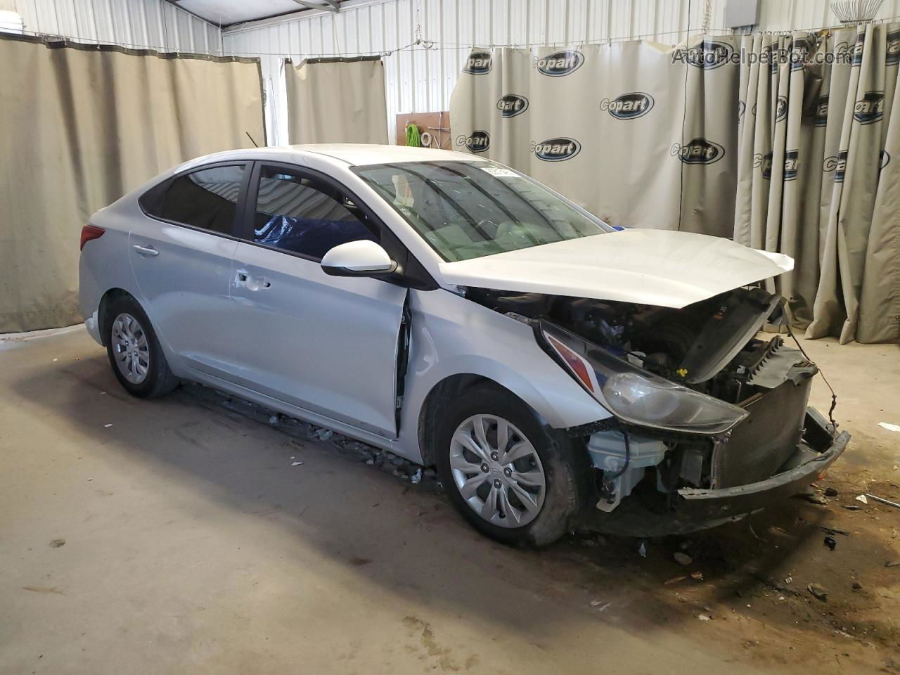 2021 Hyundai Accent Se Silver vin: 3KPC24A62ME132434