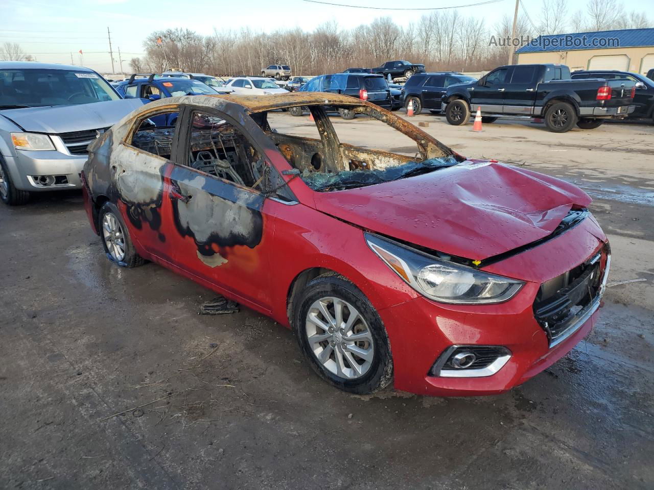 2021 Hyundai Accent Se Red vin: 3KPC24A62ME134961