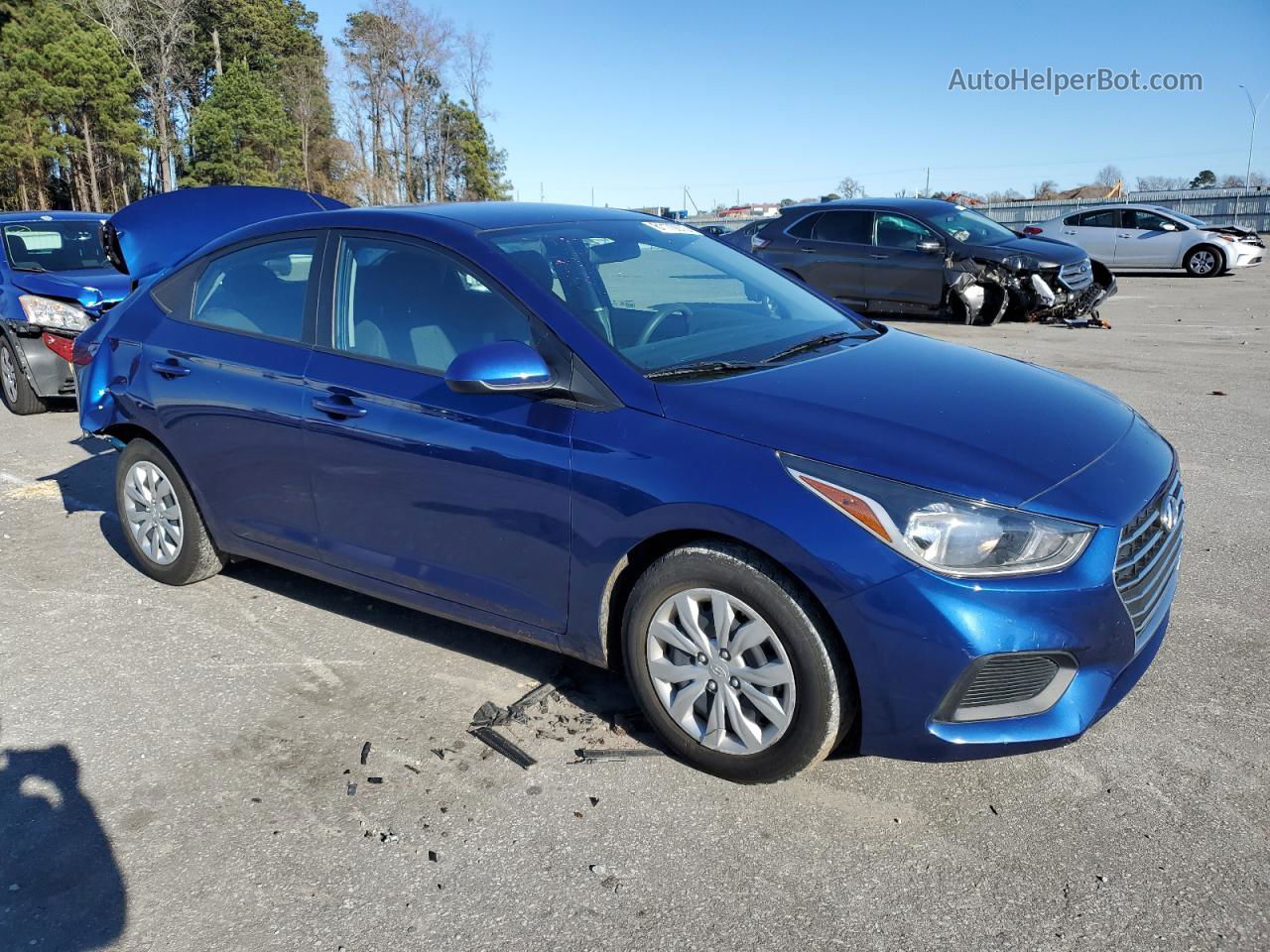 2021 Hyundai Accent Se Blue vin: 3KPC24A62ME148598