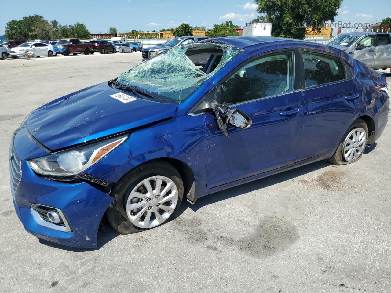 2021 Hyundai Accent Se Blue vin: 3KPC24A62ME151968