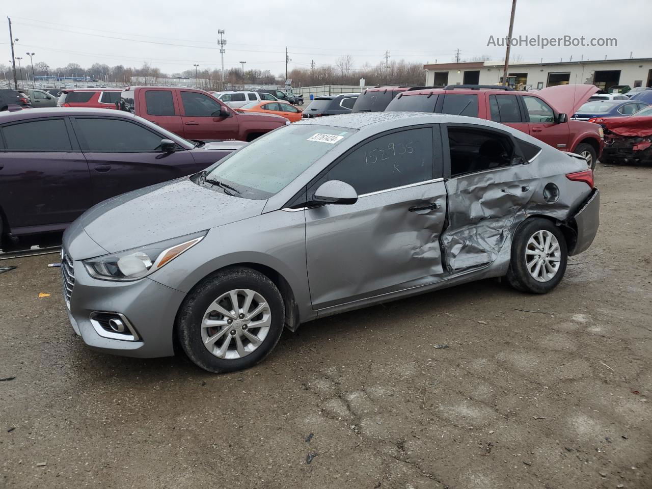 2021 Hyundai Accent Se Серый vin: 3KPC24A63ME152935