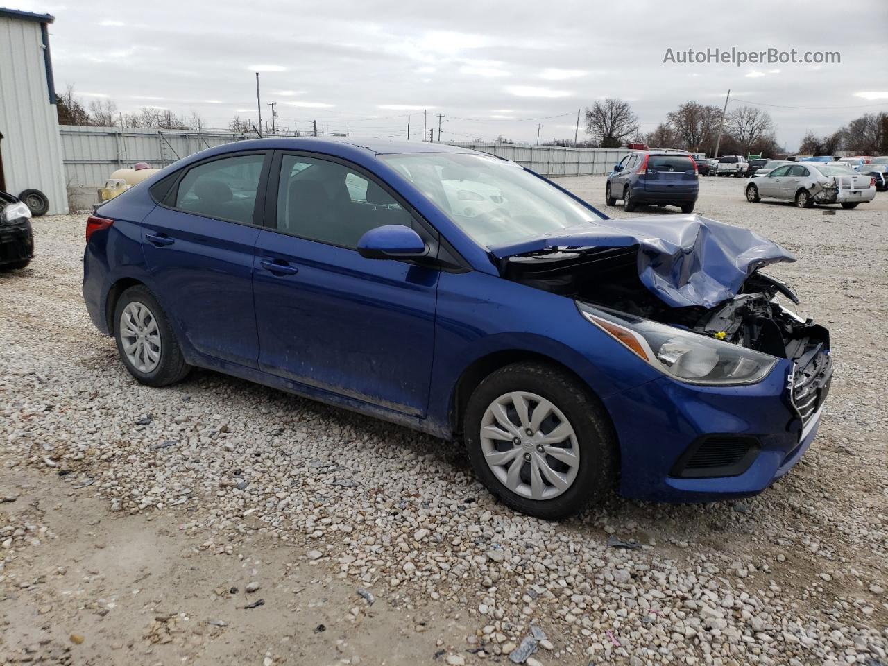 2021 Hyundai Accent Se Синий vin: 3KPC24A64ME150742