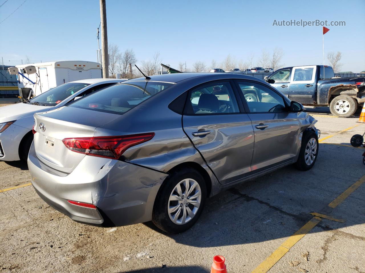 2021 Hyundai Accent Se Серый vin: 3KPC24A65ME151012