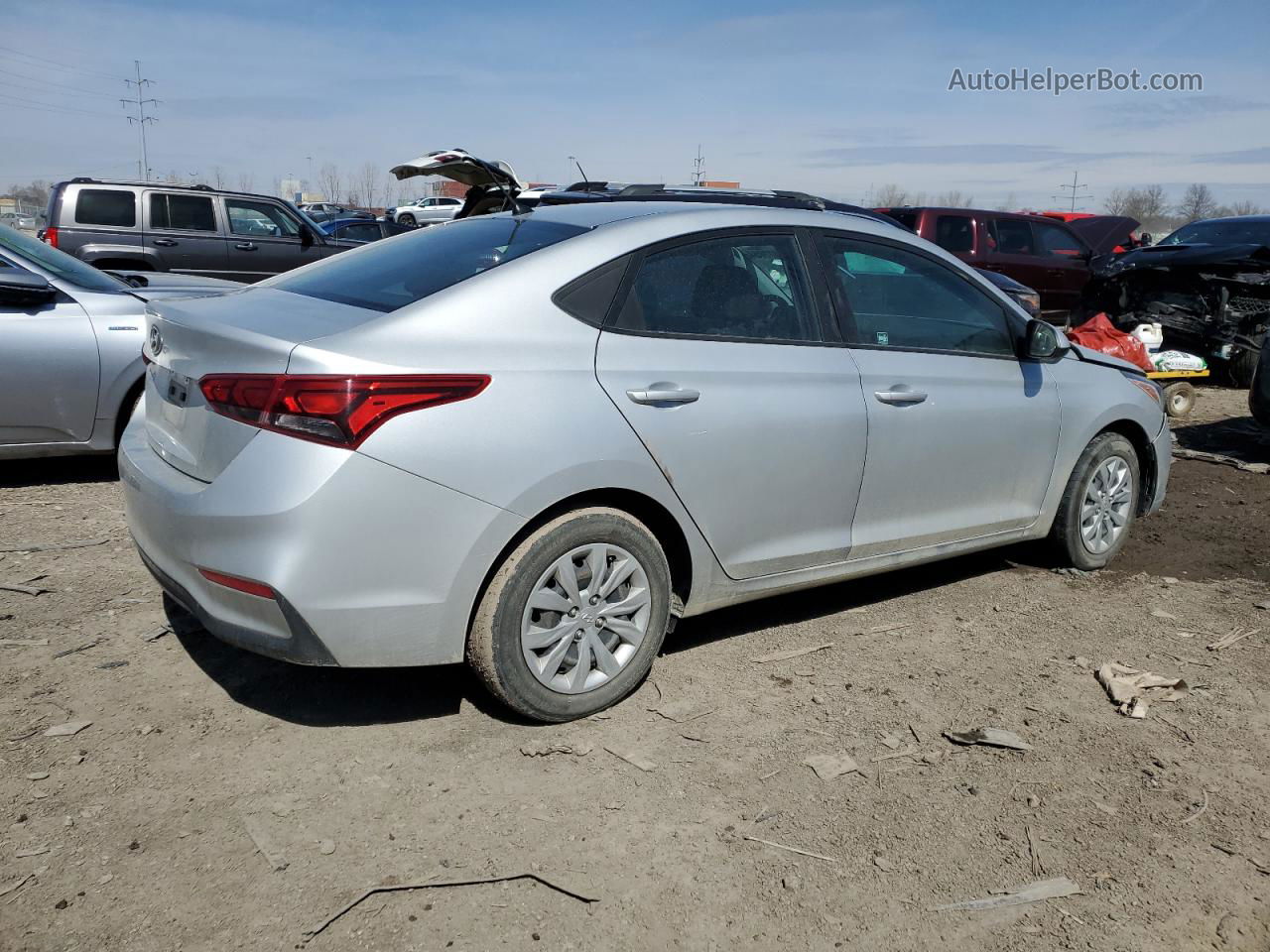 2021 Hyundai Accent Se Silver vin: 3KPC24A66ME142884