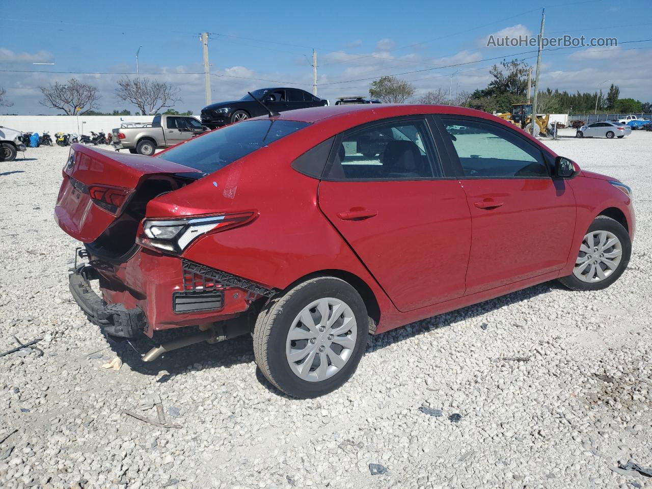 2021 Hyundai Accent Se Red vin: 3KPC24A66ME146627