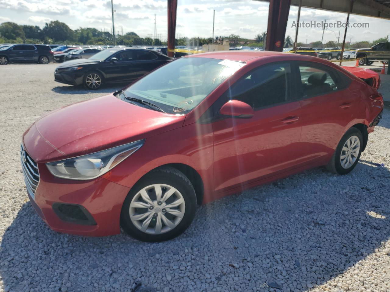 2021 Hyundai Accent Se Red vin: 3KPC24A66ME146627